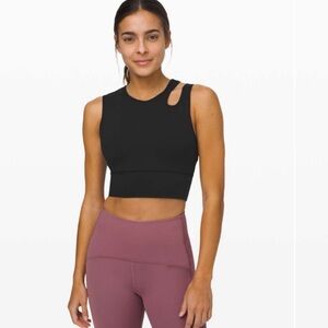 Lululemon Mastered Motion Cropped Tank Top Black